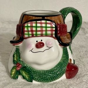 Vintage Fitz and Floyd Appletree Snowman Mug Y2K